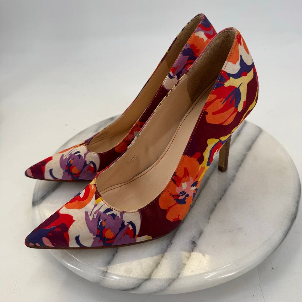 Marc Fisher Red Patterned Pointed Toe Heels - image 6